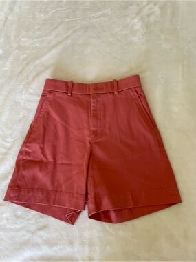 SPANX Women’s Red Orange Flat Front Shorts